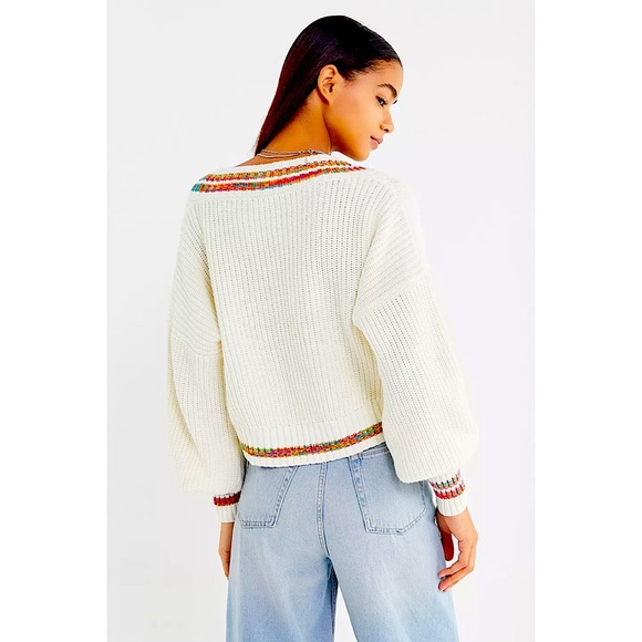 URBAN OUTFITTERS Laura Button-Down Cropped Cardigan - Picture 5 of 8